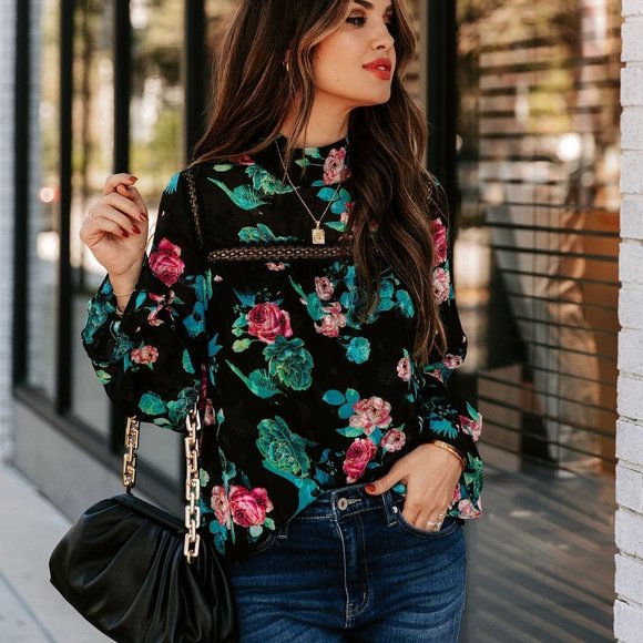 RIOS FLORAL LACE BLOUSE - Picture 5 of 8